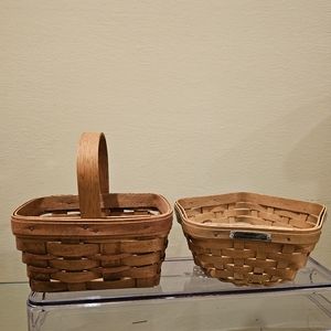 Lot of 2 Longaberger  Baskets ..Pre Owned